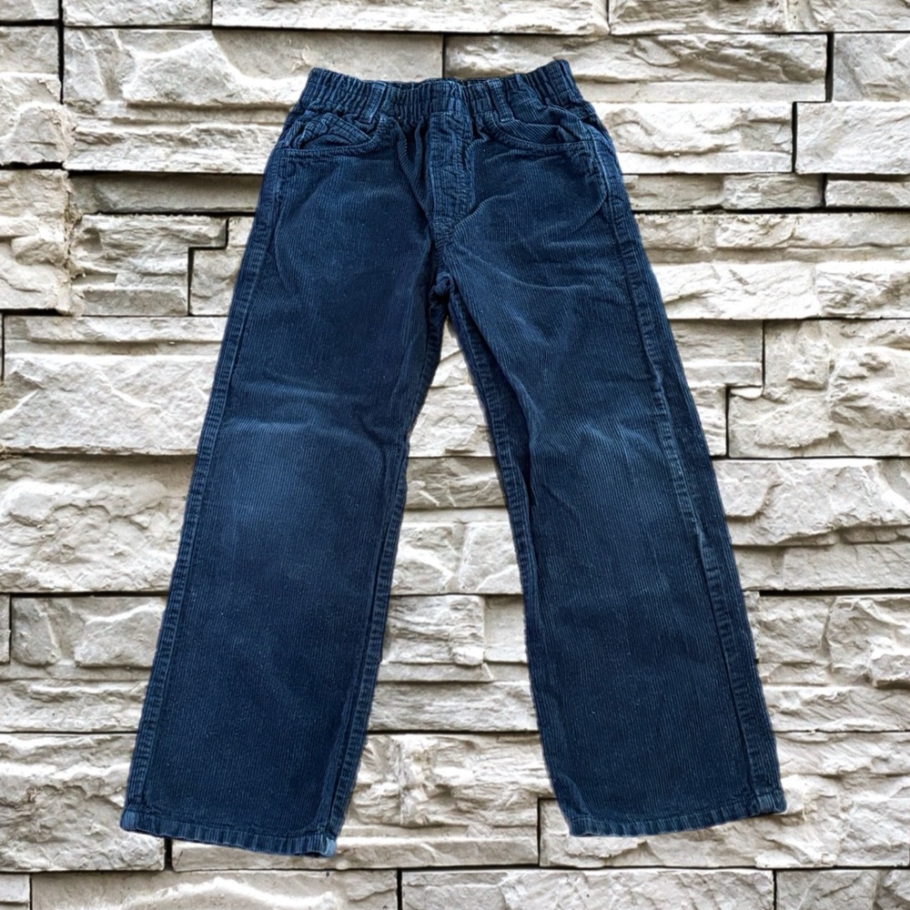 Handsome Pair of Dark Navy Blue Corduroy Pants Kids Size 6 Years from Italy